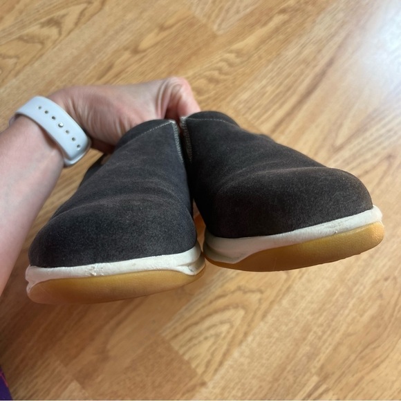 Lands' End  All Weather Black Cream and Tan Suede Slip on Moc Sneakers - Picture 7 of 9